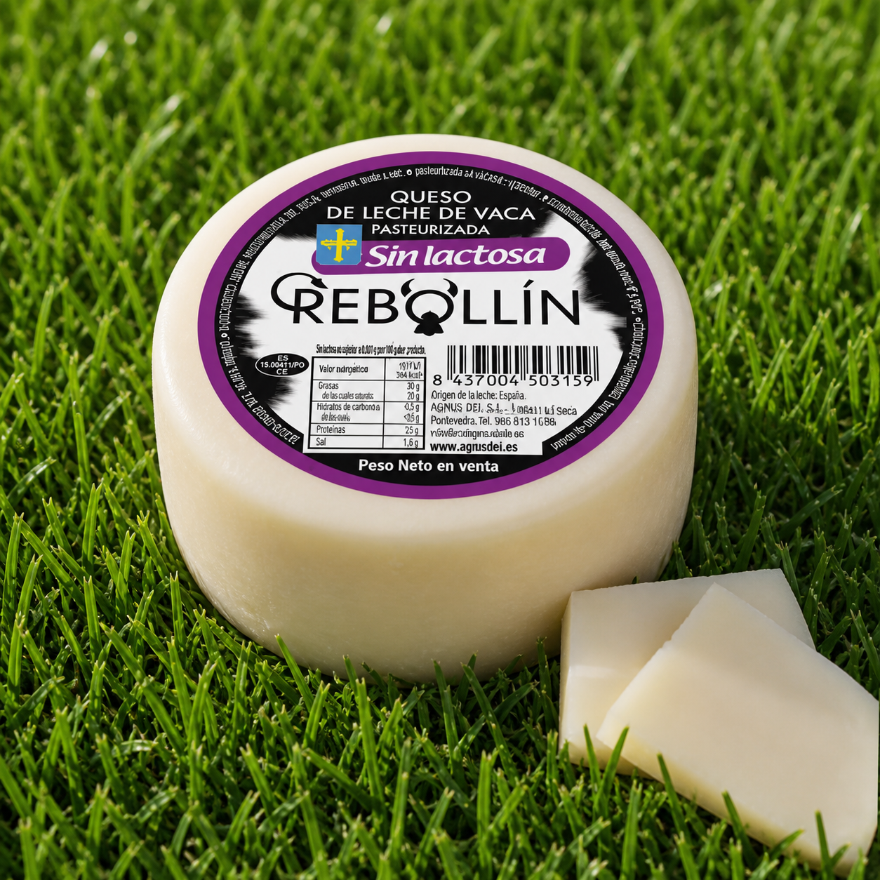 Queso Rebollín sin lactosa (vaca)